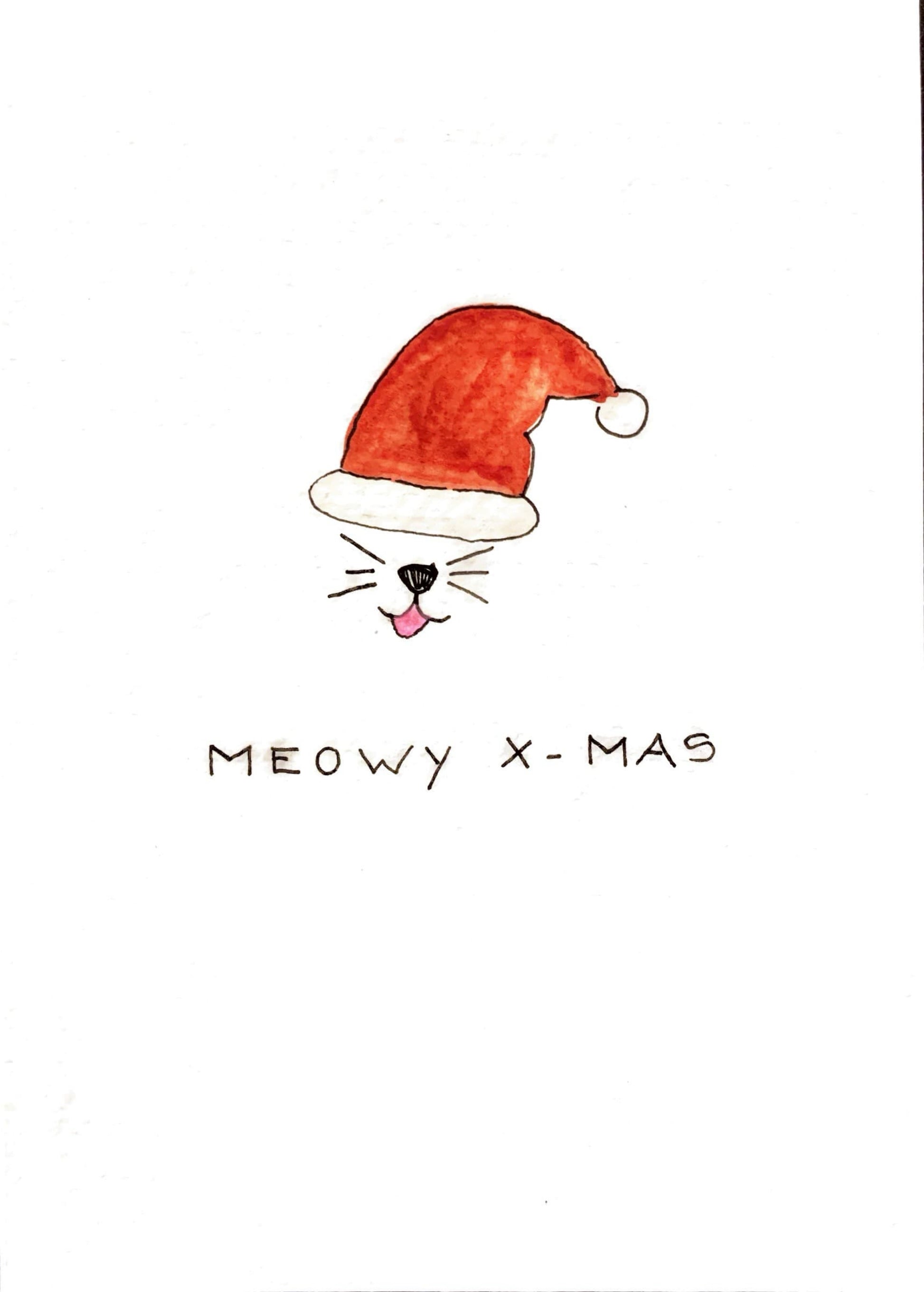 Karte Weihnachtskatze